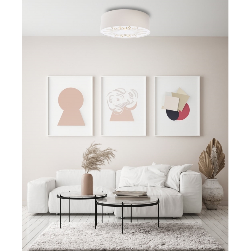 Stropno svetlo RAYS 2xE27/60W/230V, prečnik 60 cm, belo