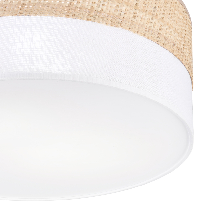 Stropno svetlo SIRJA DOUBLE BOHO 2xE14/15W/230V prečnik 35 cm bež/bela