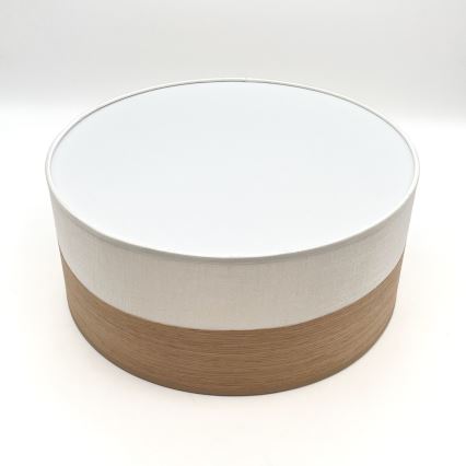 Stropno svetlo SIRJA WOOD 1xE27/15W/230V prečnik 35 cm bela/hrast
