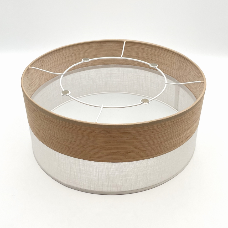 Stropno svetlo SIRJA WOOD 1xE27/15W/230V prečnik 35 cm bela/hrast