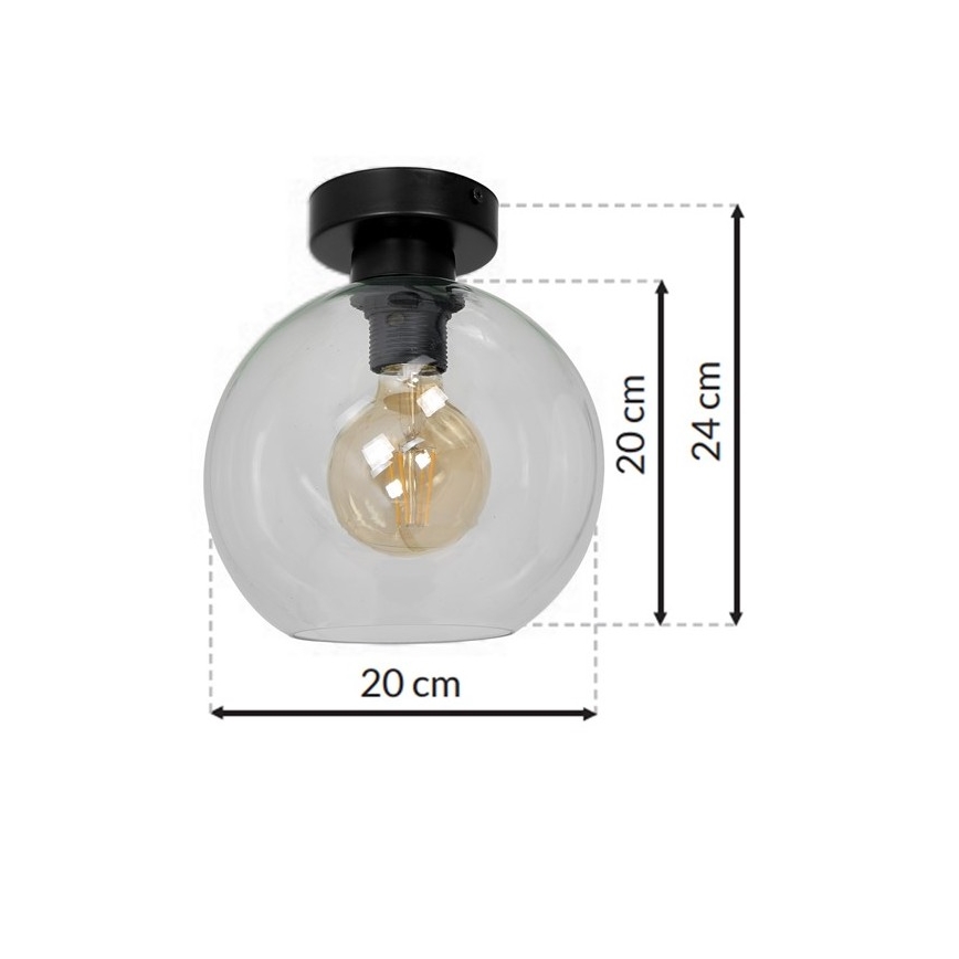 Stropno svetlo SOFIA 1xE27/60W/230V prozirno