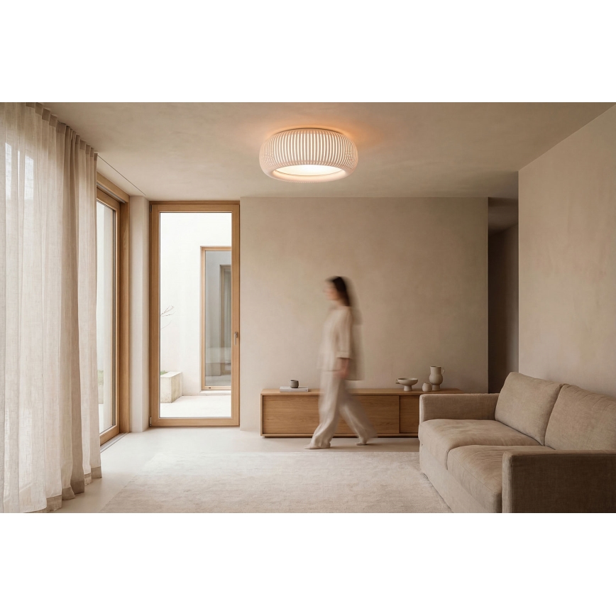 Stropno svetlo STRIPES 2xE27/40W/230V prečnik 55 cm bela/roza