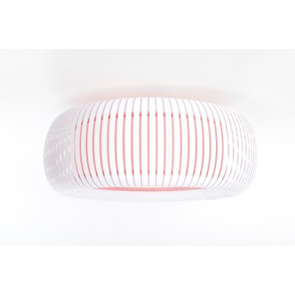 Stropno svetlo STRIPES 2xE27/40W/230V prečnik 55 cm bela/roza