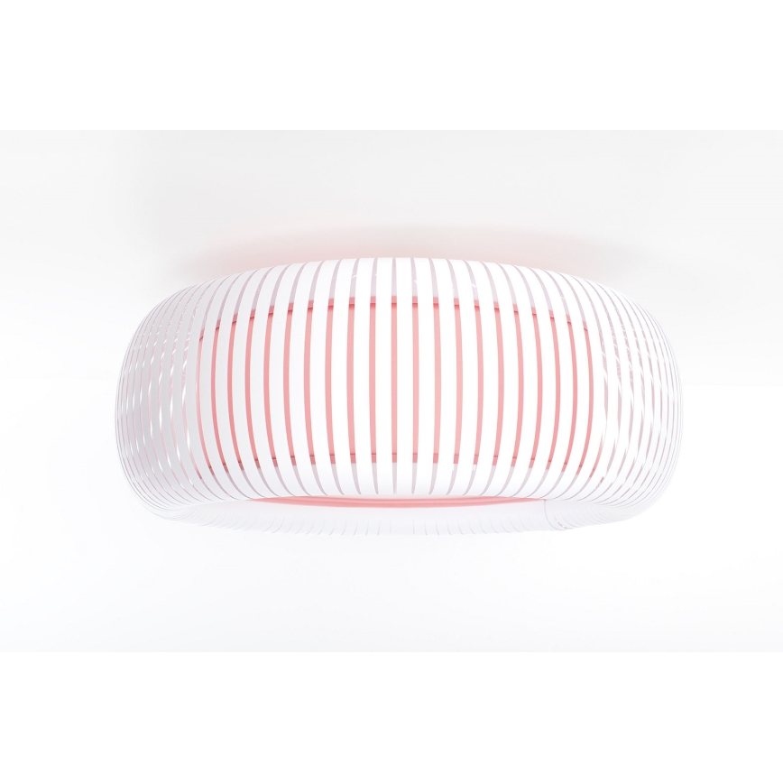 Stropno svetlo STRIPES 2xE27/40W/230V prečnik 55 cm bela/roza