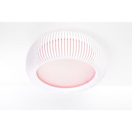 Stropno svetlo STRIPES 2xE27/40W/230V prečnik 55 cm bela/roza