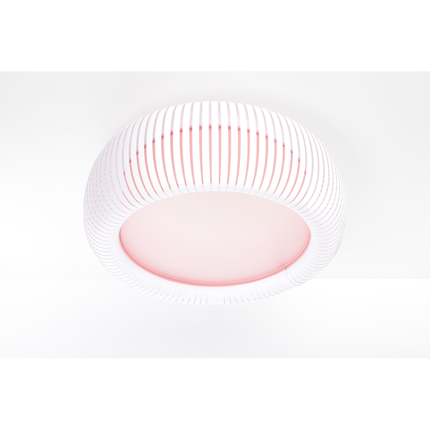 Stropno svetlo STRIPES 2xE27/40W/230V prečnik 55 cm bela/roza