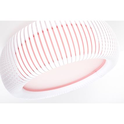 Stropno svetlo STRIPES 2xE27/40W/230V prečnik 55 cm bela/roza