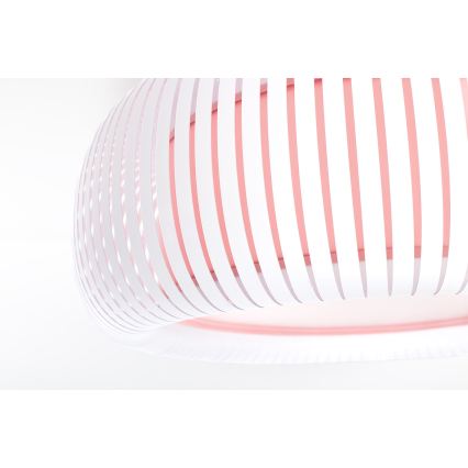 Stropno svetlo STRIPES 2xE27/40W/230V prečnik 55 cm bela/roza