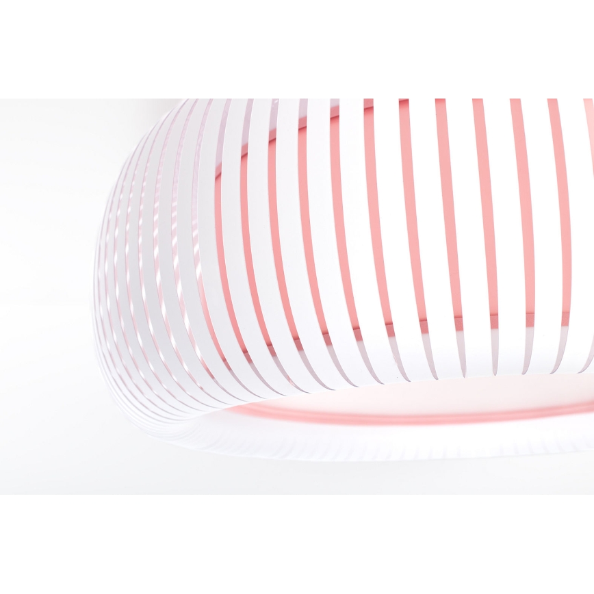 Stropno svetlo STRIPES 2xE27/40W/230V prečnik 55 cm bela/roza