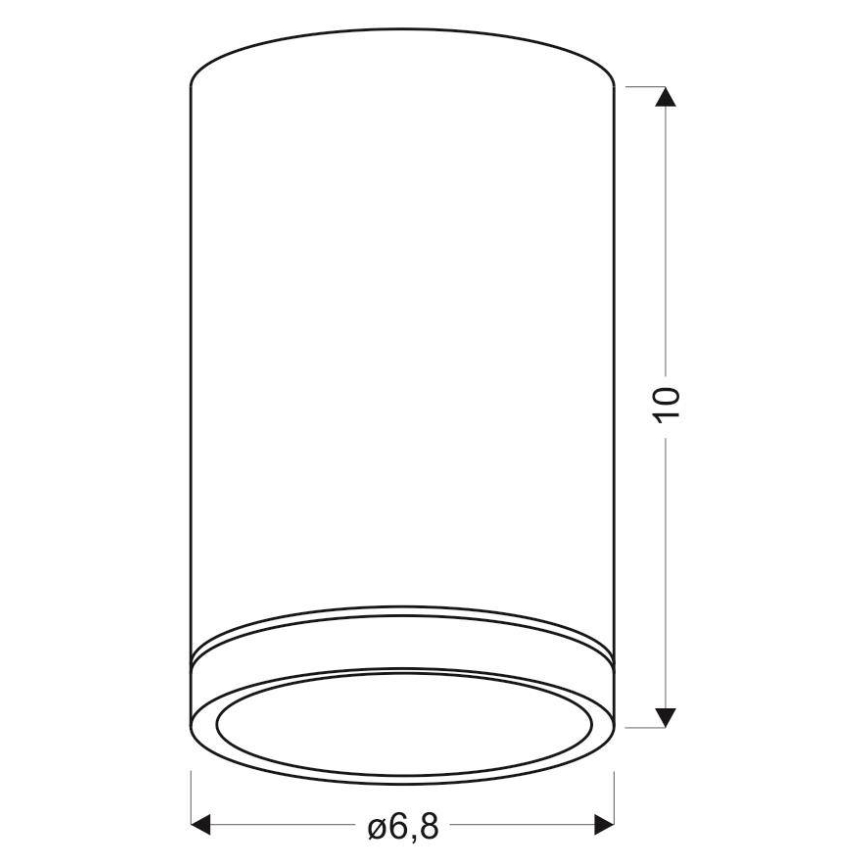 Stropno svetlo TUBA GU10/15W/230V