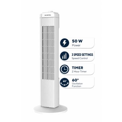 Stubasti ventilator 50W/230V 74,5 cm beli