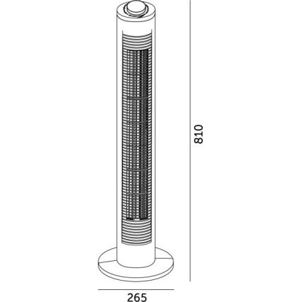 Stubni ventilator VENLO 45 W/230 V, 81 cm, crne boje