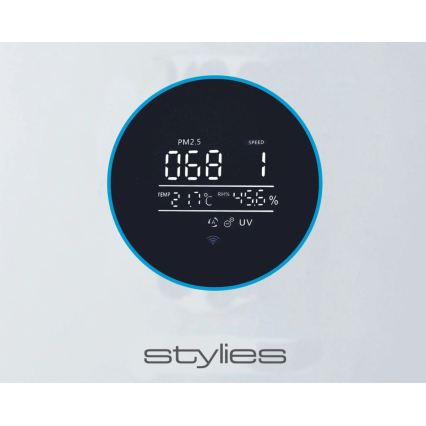 Stylies - Prečišćivač vazduha sa ovlaživačem i UV-C lampom ALPHA 68W/230V Wi-Fi beli