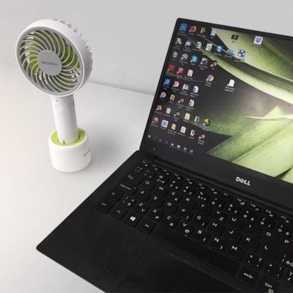 Stylies - Punjivi ručni ventilator LACERTA 4W/5V 2500 mAh beli