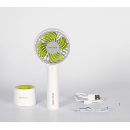 Stylies - Punjivi ručni ventilator LACERTA 4W/5V 2500 mAh beli