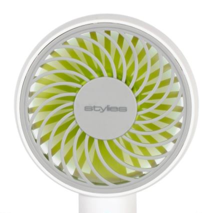 Stylies - Punjivi ručni ventilator LACERTA 4W/5V 2500 mAh beli
