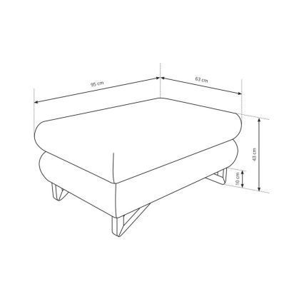 Tabure AVESTA 63x95 cm antracit