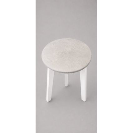 Tabure KUBE prečnik 36 cm bela/krem