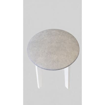 Tabure KUBE prečnik 36 cm bela/krem