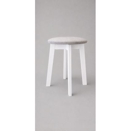 Tabure KUBE prečnik 36 cm bela/krem