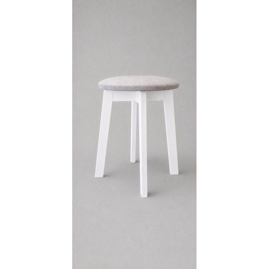 Tabure KUBE prečnik 36 cm bela/krem
