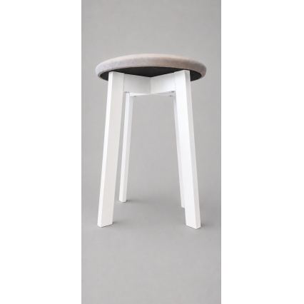 Tabure KUBE prečnik 36 cm bela/krem