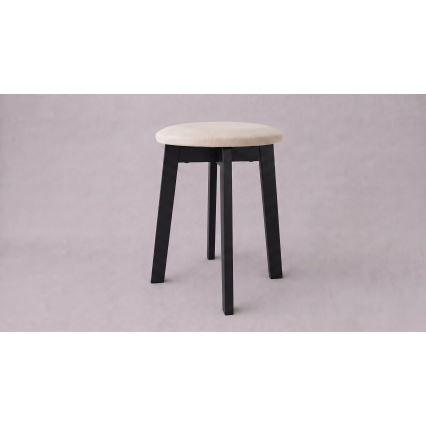 Tabure KUBE prečnik 36 cm crna/bež