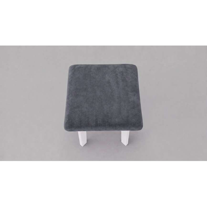 Tabure LUBE 36x36 cm bela/antracit