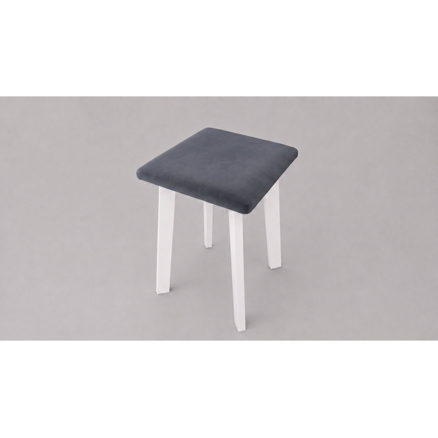 Tabure LUBE 36x36 cm bela/antracit