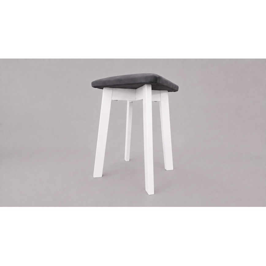 Tabure LUBE 36x36 cm bela/antracit