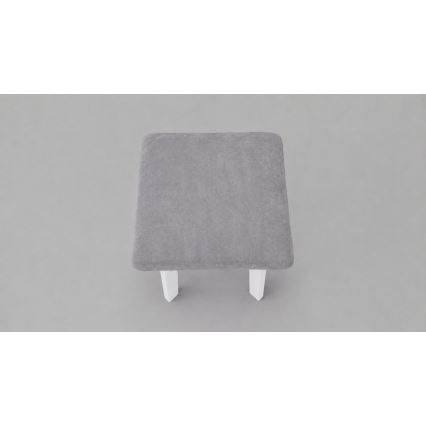 Tabure LUBE 36x36 cm bela/siva