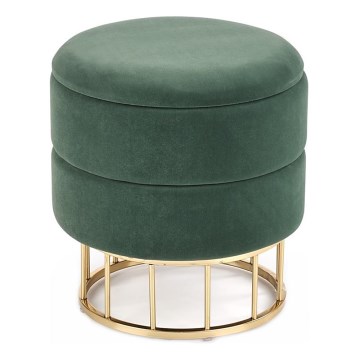 Tabure MINTY prečnika 37 cm zelena/zlatna