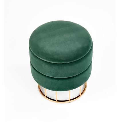 Tabure MINTY prečnika 37 cm zelena/zlatna