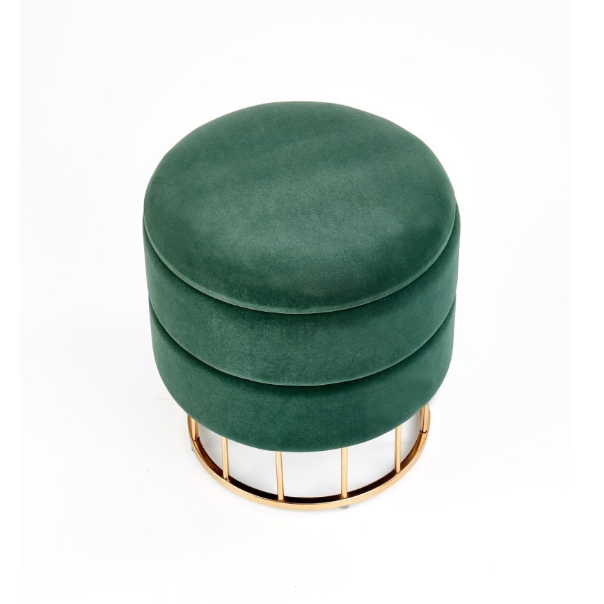 Tabure MINTY prečnika 37 cm zelena/zlatna