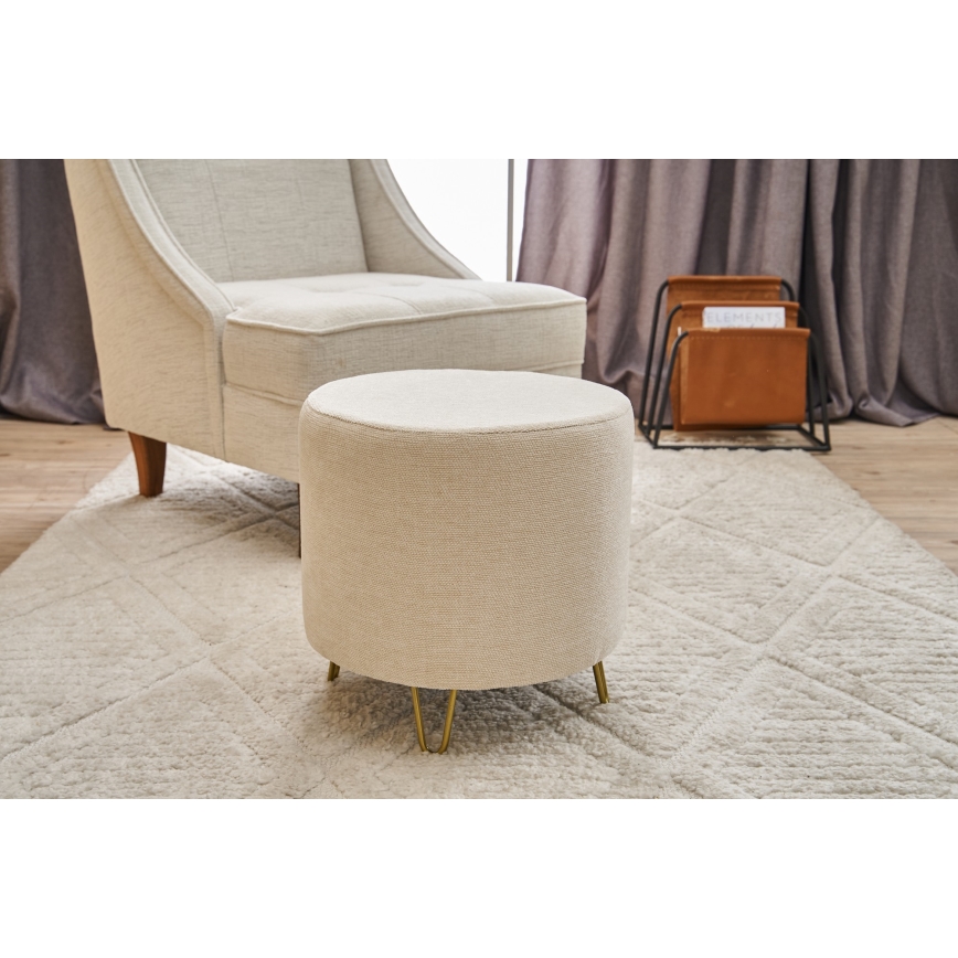 Tabure NANI, prečnik 40 cm, krem boje