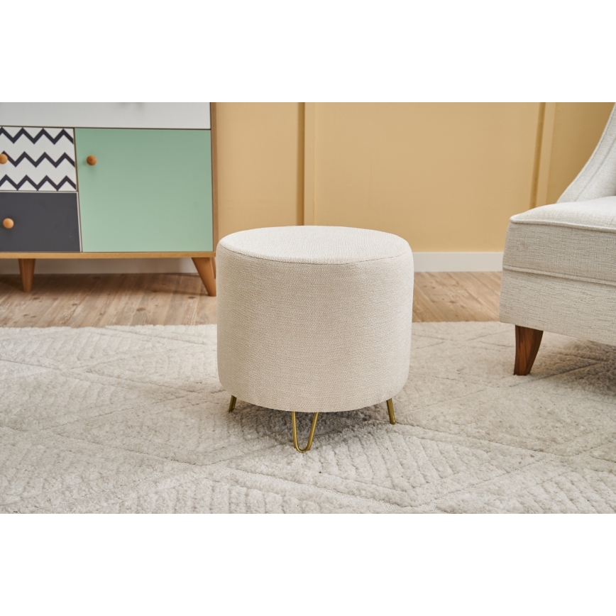 Tabure NANI, prečnik 40 cm, krem boje