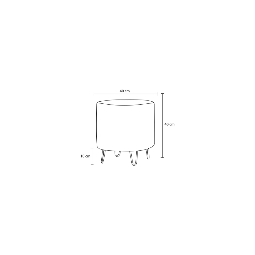 Tabure NANI, prečnik 40 cm, krem boje