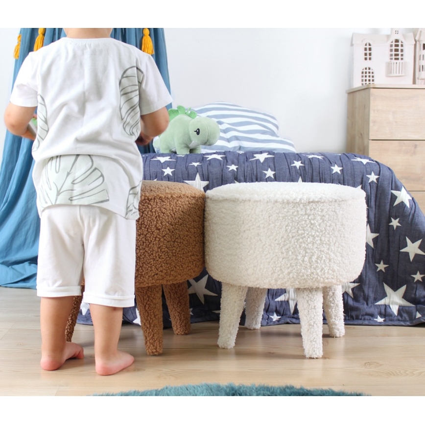 Tabure PIXI, prečnik 38 cm, braon