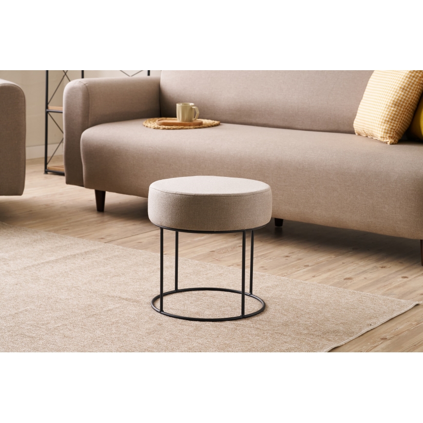 Tabure RELO prečnik 40 cm, bež