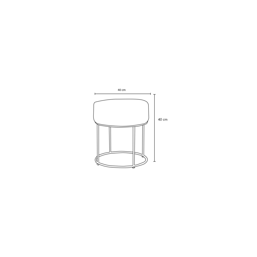 Tabure RELO prečnika 40 cm, antracit