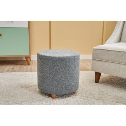 Taburet KIMA, prečnik 40 cm, siv
