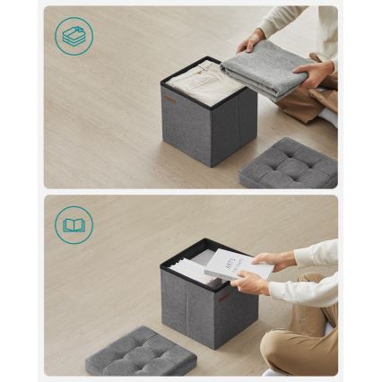 Taburet SULTAN 30x30 cm siva