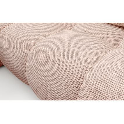 Razvlačna tapacirana ugaona garnitura sa spremištem u obliku slova L ALMADA, leva, ružičasta