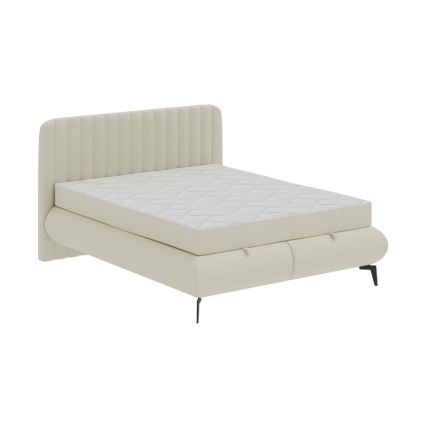 Tapacirani krevet ALEXA 160x200 cm sa dušecima i spremištem, bež
