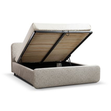 Tapacirani krevet bez dušeka LAJLA 160x200 cm bež