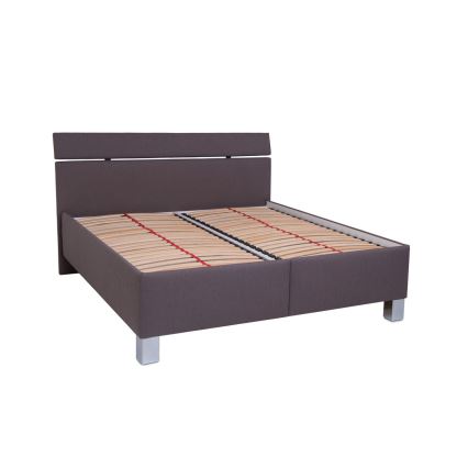 Tapacirani krevet sa dušekom i prostorom za odlaganje ALIS 180x200 cm braon