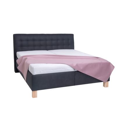 Tapacirani krevet sa dušekom i prostorom za odlaganje VIOLET 180x200 cm antracit