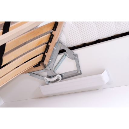 Tapacirani krevet sa prostorom za odlaganje bez dušeka ALIS 180x200 cm svetlosiv