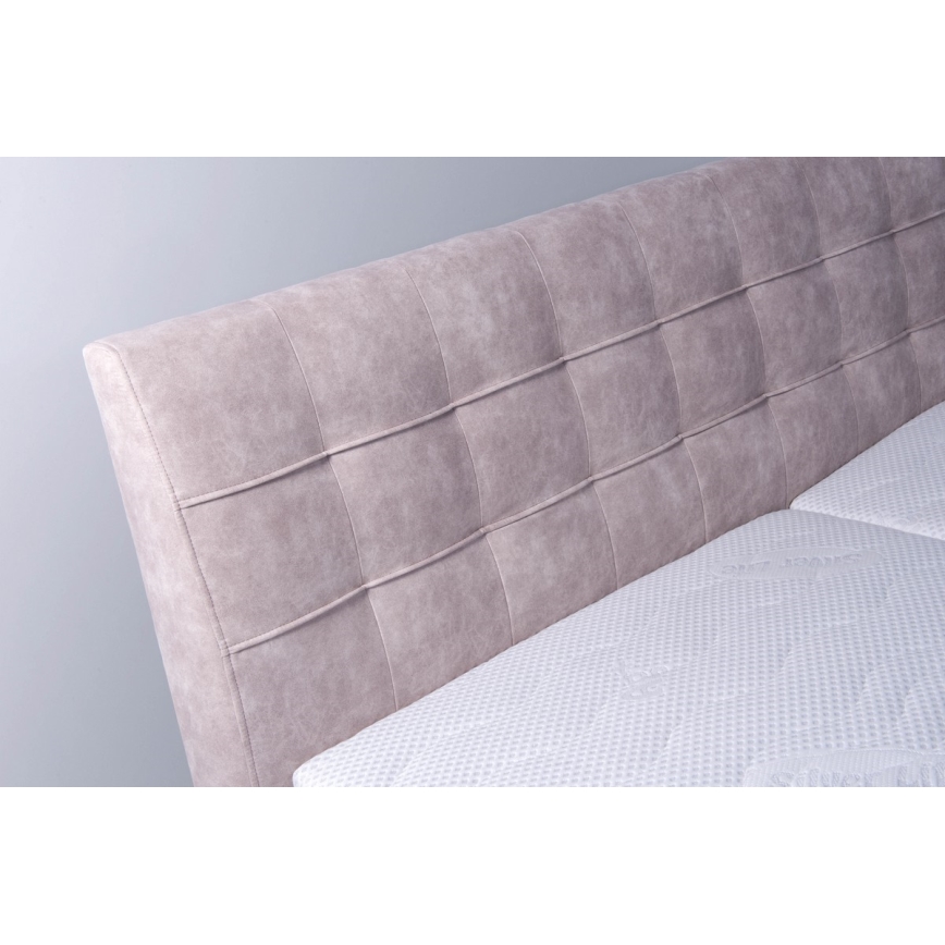 Tapacirani krevet VIOLET 160x200 cm sa dušekom i prostorom za odlaganje bež