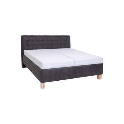 Tapacirani krevet VIOLET 160x200 cm sa dušekom i prostorom za odlaganje, tamno siva